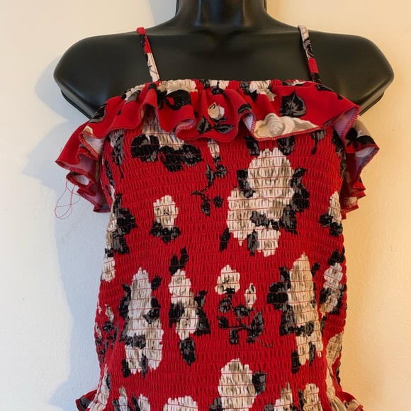 Red Ruffled Top - Picture 2 of 2